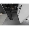 Mexen Kioto стена за душ ванна Walk-in 120 x 100 x 30 см, черен модел, brushed gun gray - 800-120-100-221-66-70-030
