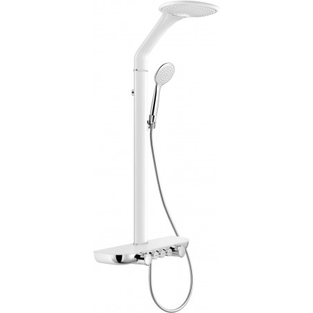Mexen Bolt външна душ система с душ глава и батерия, бял/хром - 78108-20