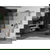 Mexen Kioto стенен душ Walk-in 110 x 100 x 40 см, черен модел, gun gray шлифован - 800-110-100-221-66-70-040