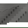 Mexen Kioto стенен душ Walk-in 110 x 100 x 40 см, черен модел, gun gray шлифован - 800-110-100-221-66-70-040