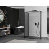 Mexen Kioto душ панел Walk-in 140 x 100 x 40 см, черна рамка, gun gray четка