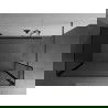 Mexen Kioto стена за душ 140 x 100 x 40 см, черен шаблон, Gun gray четкан - 800-140-100-221-66-70-040