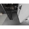Mexen Kioto душ панел Walk-in 140 x 100 x 40 см, черна рамка, gun gray четка