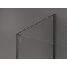 Mexen Kioto душ панел Walk-in 140 x 100 x 40 см, черна рамка, gun gray четка
