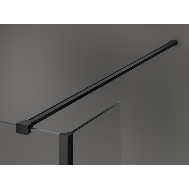 Mexen Kioto душ-преграда Walk-in 135 x 80 x 40 cm, прозрачна, черна - 800-135-080-221-70-00-040