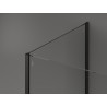 Mexen Kioto душ стенна Walk-in 125 x 90 x 40 cm, прозрачна, черна - 800-125-090-221-70-00-040
