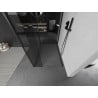 Mexen Kioto стена за душ Walk-in 130 x 110 x 40 см, прозрачна, черна - 800-130-110-221-70-00-040