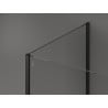 Mexen Kioto стена за душ Walk-in 130 x 110 x 40 см, прозрачна, черна - 800-130-110-221-70-00-040
