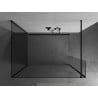 Mexen Kioto стена за душ Walk-in 130 x 110 x 40 см, прозрачна, черна - 800-130-110-221-70-00-040
