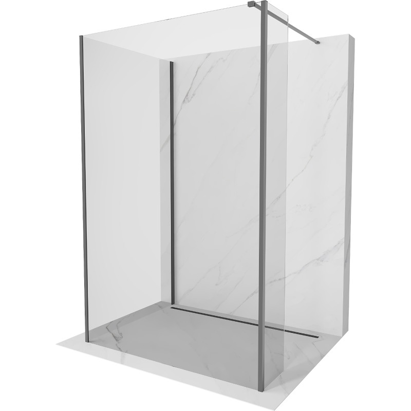 Mexen Kioto душ стена Walk-in 120 x 120 x 30 см, прозрачен, gun metal - 800-120-120-221-95-00-030