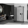 Mexen Kioto Душ стена Walk-in 120 x 80 x 40 см, черна рамка, черна - 800-120-080-221-70-70-040