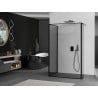 Mexen Kioto душ кабина Walk-in 140 x 110 x 40 см, черен модел, черен - 800-140-110-221-70-70-040