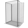 Mexen Kioto Душ стена Walk-in 130 x 100 x 30 см, черна рамка, gun metal - 800-130-100-221-95-70-030