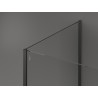Mexen Kioto Душ стена Walk-in 130 x 100 x 30 см, черна рамка, gun metal - 800-130-100-221-95-70-030