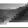 Mexen Kioto стена за душ Walk-in 140 x 70 x 30 см, черен модел, четкан никел - 800-140-070-221-97-70-030