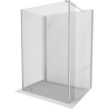 Mexen Kioto стена за душ Walk-in 130 x 110 x 30 см, прозрачна, матов никел - 800-130-110-221-97-00-030