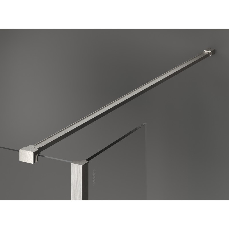 Mexen Kioto душ екран Walk-in 140 x 80 x 30 cm, черна рамка, матов никел - 800-140-080-221-97-70-030