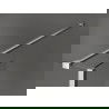 Mexen Kioto стена за душ 140 x 90 x 40 см, черен модел, сатениран никел - 800-140-090-221-97-70-040