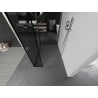 Mexen Kioto стена душ Walk-in 140 x 120 x 40 см, черен модел, четкан никел - 800-140-120-221-97-70-040