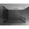 Mexen Kioto стенен душ Walk-in 120 x 120 x 40 см, черен модел, четкан никел - 800-120-120-221-97-70-040