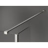 Mexen Kioto стена душ Walk-in 140 x 120 x 40 см, черен модел, четкан никел - 800-140-120-221-97-70-040