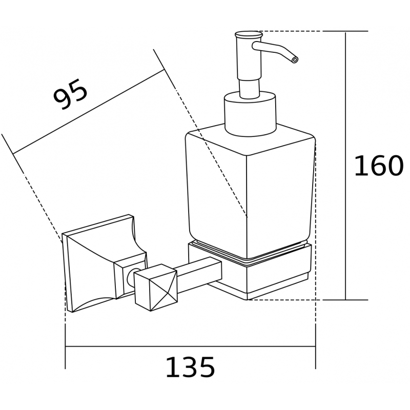 Mexen Dalia дозатор за сапун, черен - 70173388-70