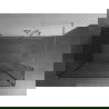 Mexen Kioto стена за душ 140 x 95 x 40 см, прозрачен, четкан никел - 800-140-095-221-97-00-040
