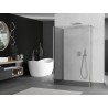 Mexen Kioto душ стена Walk-in 125 x 100 x 40 cm, прозрачна, четкан никел - 800-125-100-221-97-00-040
