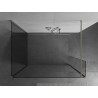 Mexen Kioto душ стена Walk-in 125 x 100 x 40 cm, прозрачна, четкан никел - 800-125-100-221-97-00-040