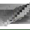 Mexen Kioto стена за душ Walk-in 100 x 85 см, прозрачен, четкан никел - 800-100-202-97-00-085