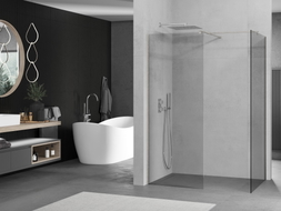 Mexen Kioto душ-преграда Walk-in 100 x 90 cm, прозрачна, матиран никел - 800-100-202-97-00-090