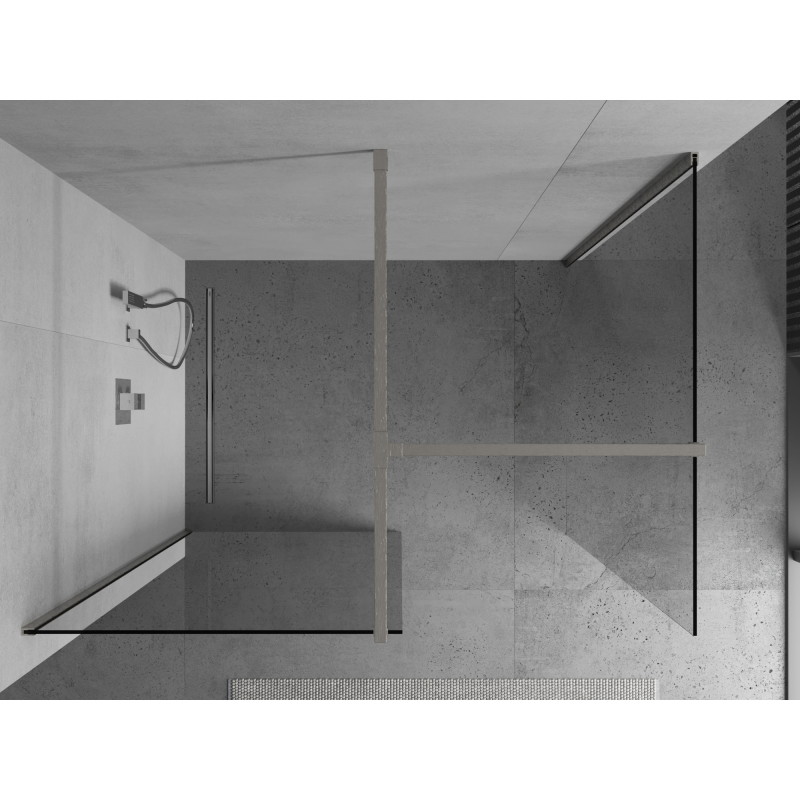 Mexen Kioto душ-преграда Walk-in 100 x 90 cm, прозрачна, матиран никел - 800-100-202-97-00-090