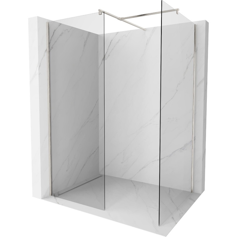 Mexen Kioto душ-преграда Walk-in 100 x 90 cm, прозрачна, матиран никел - 800-100-202-97-00-090