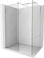 Mexen Kioto душ-преграда Walk-in 100 x 90 cm, прозрачна, матиран никел - 800-100-202-97-00-090