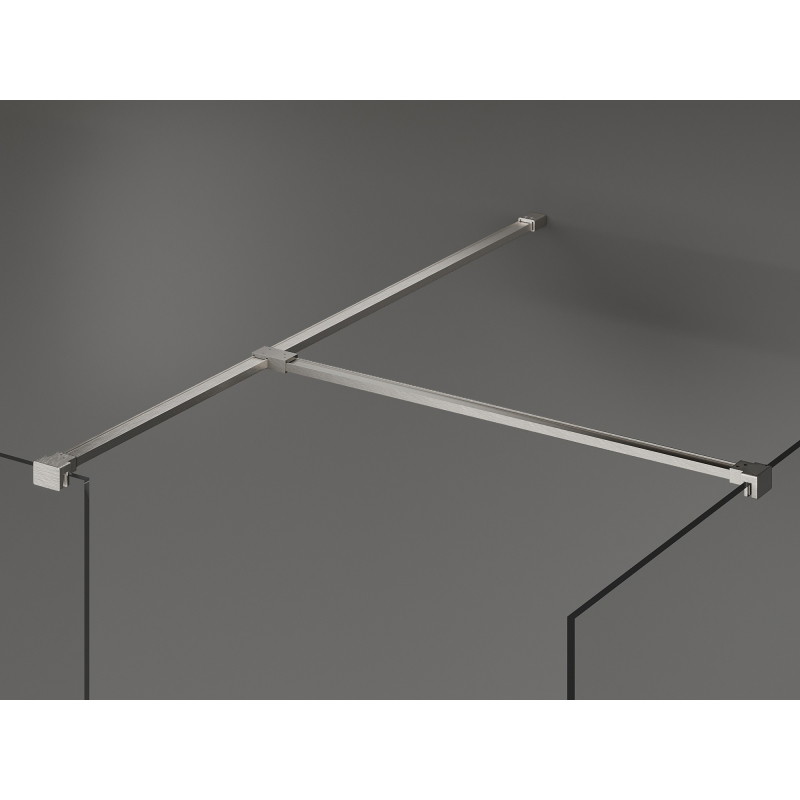 Mexen Kioto душ-преграда Walk-in 100 x 90 cm, прозрачна, матиран никел - 800-100-202-97-00-090
