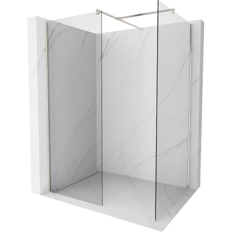 Mexen Kioto стена за душ Walk-in 110 x 70 см, прозрачна, четкан никел - 800-110-202-97-00-070