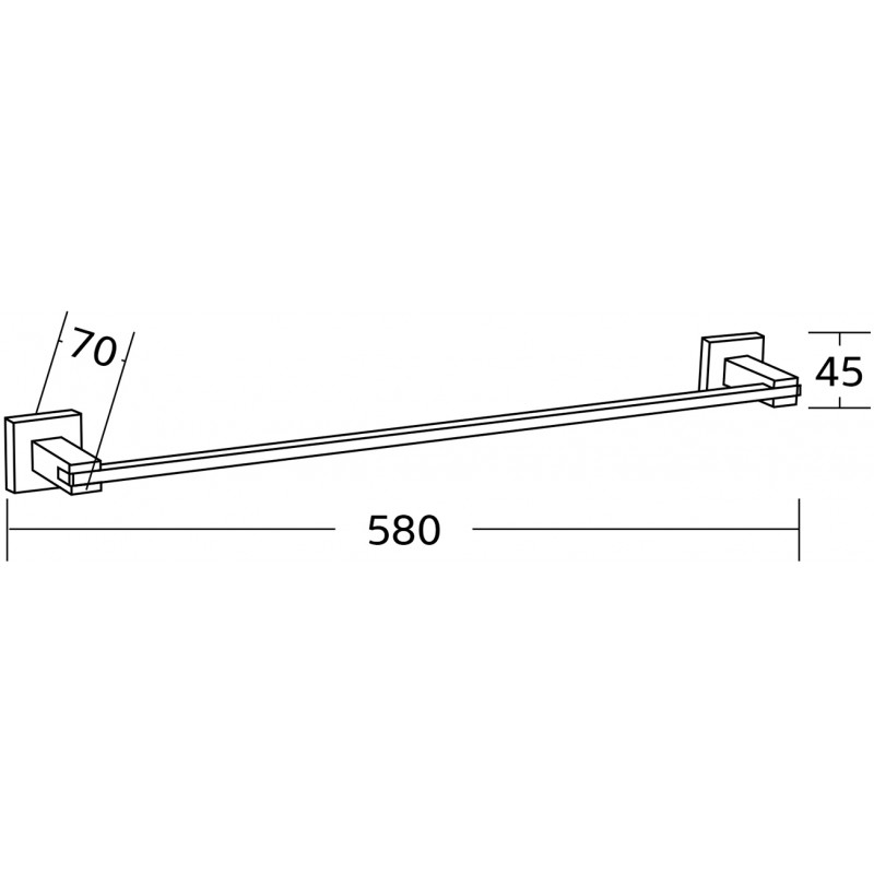 Mexen Vane закачалка за хавлия, черна - 7020924-70