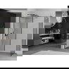 Mexen Kioto стена за душ Walk-in 110 x 70 см, черен модел, gun metal - 800-110-202-95-70-070