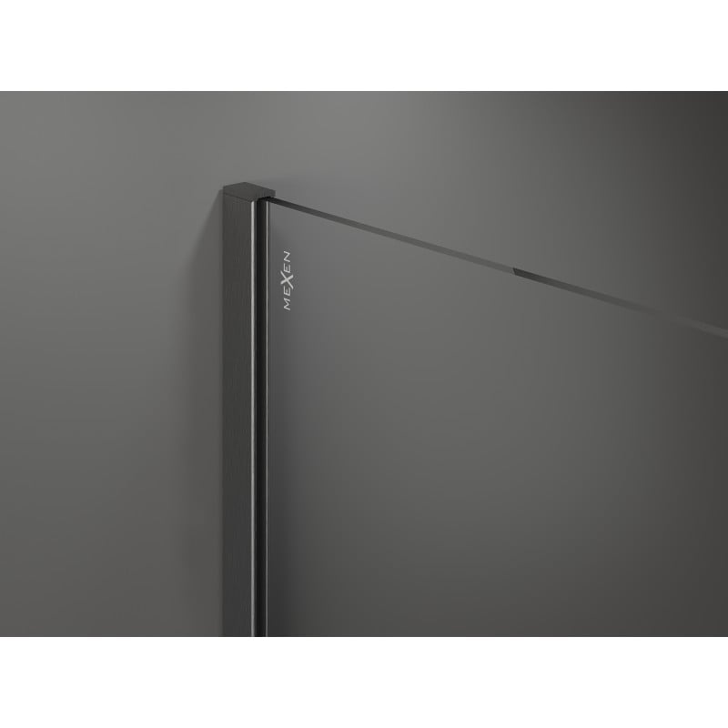 Mexen Kioto стъклена преграда за душ Walk-in 75 x 70 cm, прозрачна, четка сива - 800-075-202-66-00-070