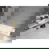 Mexen Cube правоъгълна вана 170 x 80 см с обшивка и параван с 2 крила 100 см, прозрачен, хром - 550517080X9010020100