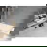 Mexen Cube вана правоъгълна 170 x 80 см с обшивка и преграда с 3 крила 120 см, прозрачна, черна - 550517080X9012037000