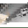 Mexen Cube вана правоъгълна 170 x 80 см с обшивка и преграда 1-членна 70 см, черен модел - 550517080X9307017070