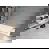 Mexen Cube правоъгълна вана 170 x 80 см с обвивка и завеса с едно крило 70 см, черен шаблон - 550517080X9307017077
