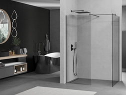 Mexen Kioto душ преграда Walk-in 145 x 80 см, прозрачен, gun metal - 800-145-202-95-00-080