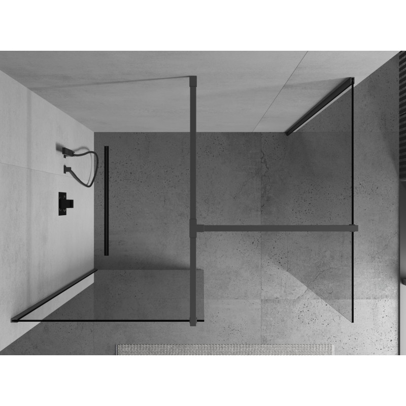 Mexen Kioto душ преграда Walk-in 145 x 80 см, прозрачен, gun metal - 800-145-202-95-00-080