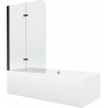 Mexen Cube правоъгълна вана 180 x 80 cm с облицовка и двукрила преграда 100 cm,