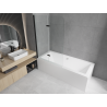 Mexen Cube правоъгълна вана 180 x 80 cm с облицовка и двукрила преграда 100 cm,
