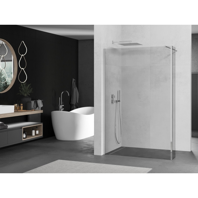 Mexen Kioto душ стена Walk-in 95 x 40 cm, прозрачен, хром - 800-095-212-01-00-040