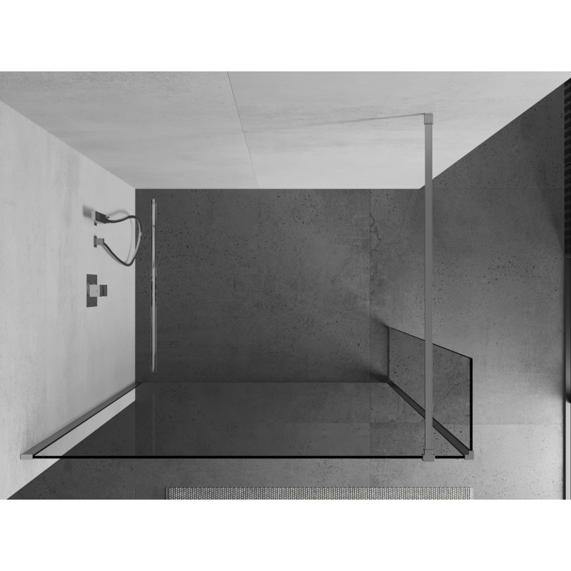 Mexen Kioto душ стена Walk-in 95 x 40 cm, прозрачен, хром - 800-095-212-01-00-040