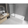 Mexen Cube правоъгълна вана 180 x 80 см с облицовка и параван с 1 крило 70 см,